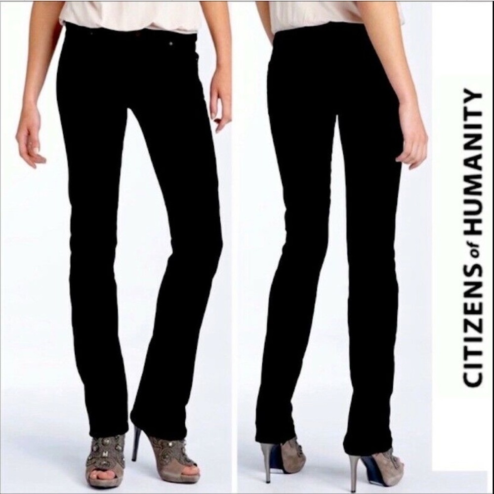 Citizens of Humanity Ava Stretch Low Waist Straight Leg Jean Black 30
